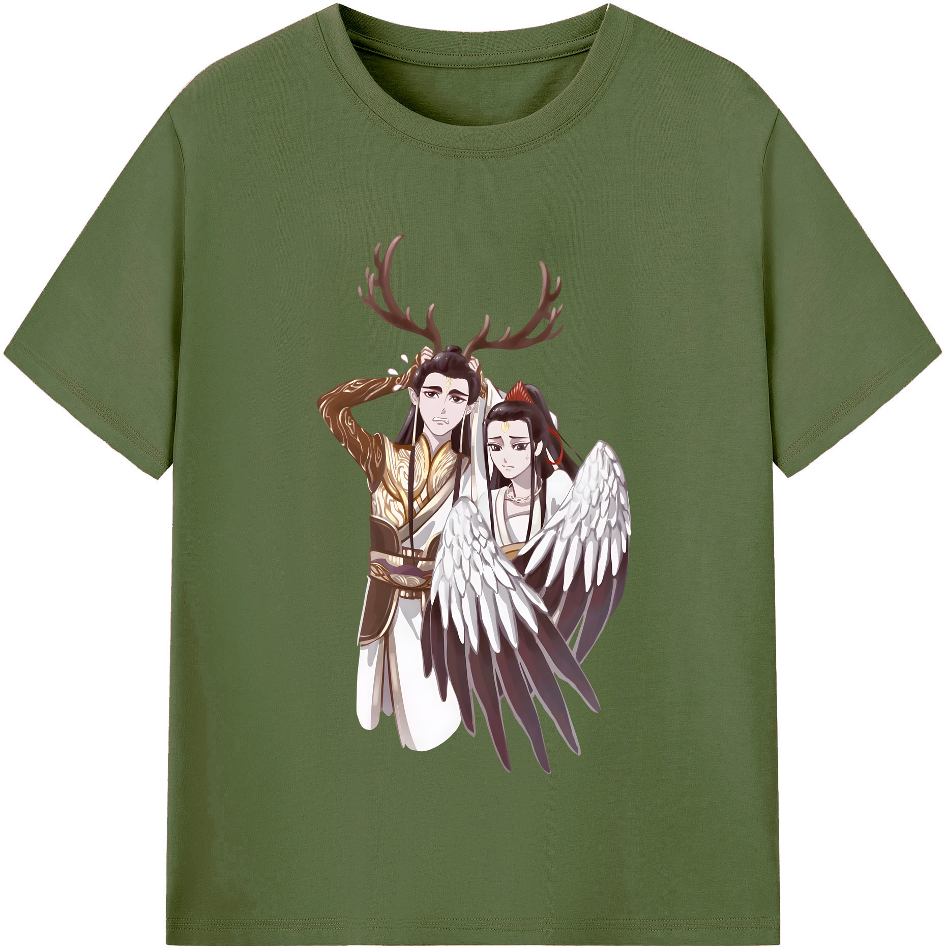 （画像用） Ne Zha 2 ナタ 魔童の大暴れ 綿100％半袖Tシャツ（フロントプリント）